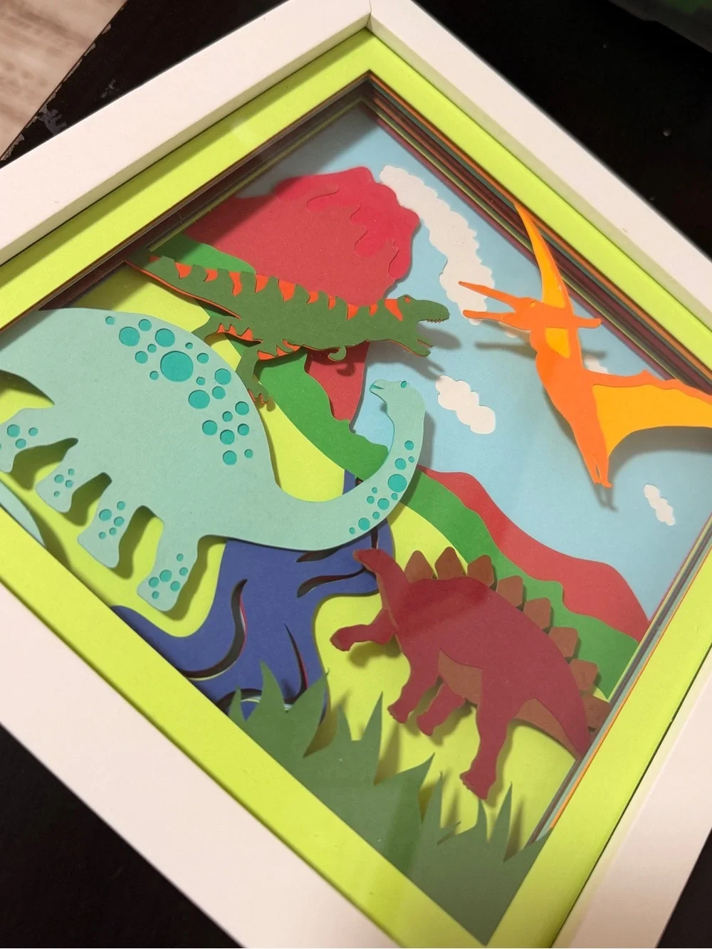 Dinosaur Shadowbox Wall Art - 9x9